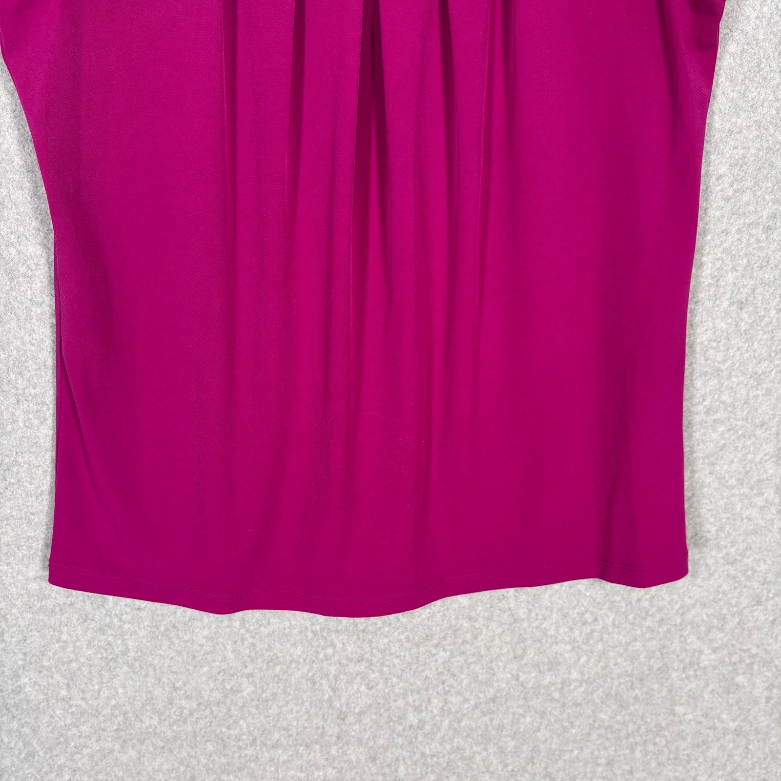 Evan Picone Pleated Liquid Knit Top Medium Magenta Pink Slinky Career Cami Suit
