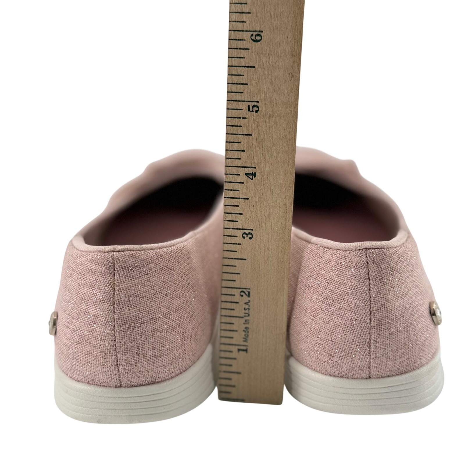 Skechers 7 On The Go Dreamy Slip On Ballet Flats Upscale Afterglow Shimmer Bow