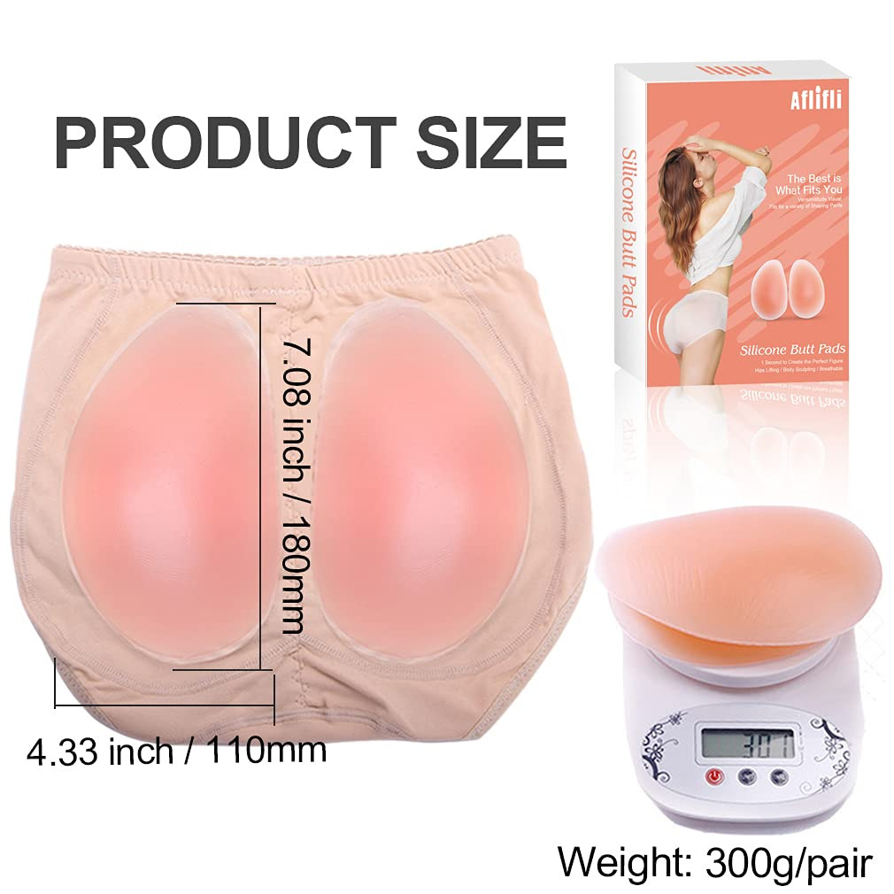 Silicone Butt Pads for Women – Reusable 1 Pair Hip Enhancer Inserts, Invisible B