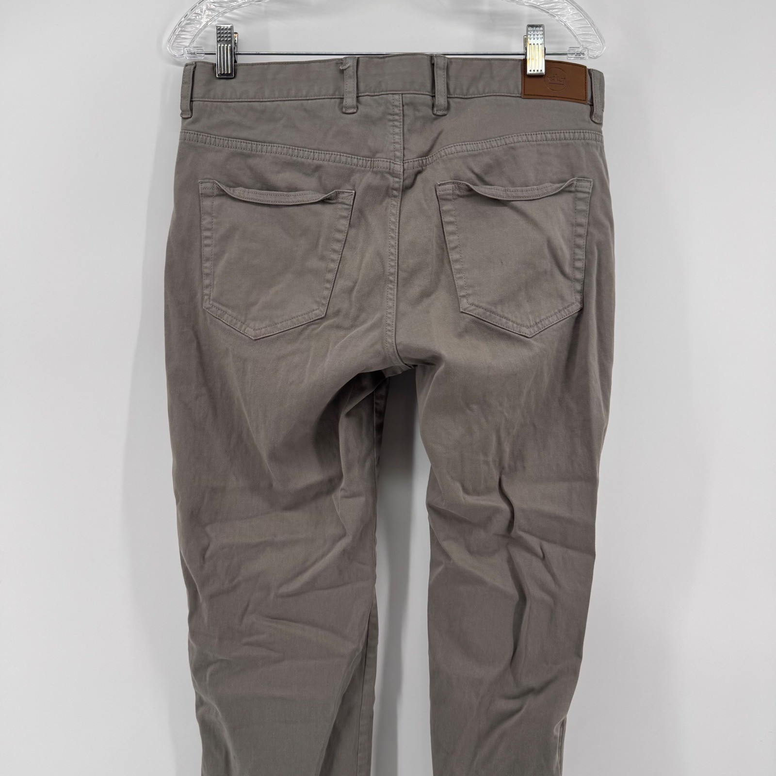 Peter Millar 5-Pocket Pants Men 32 Gray Cotton Modal Blend Straight Leg 9028