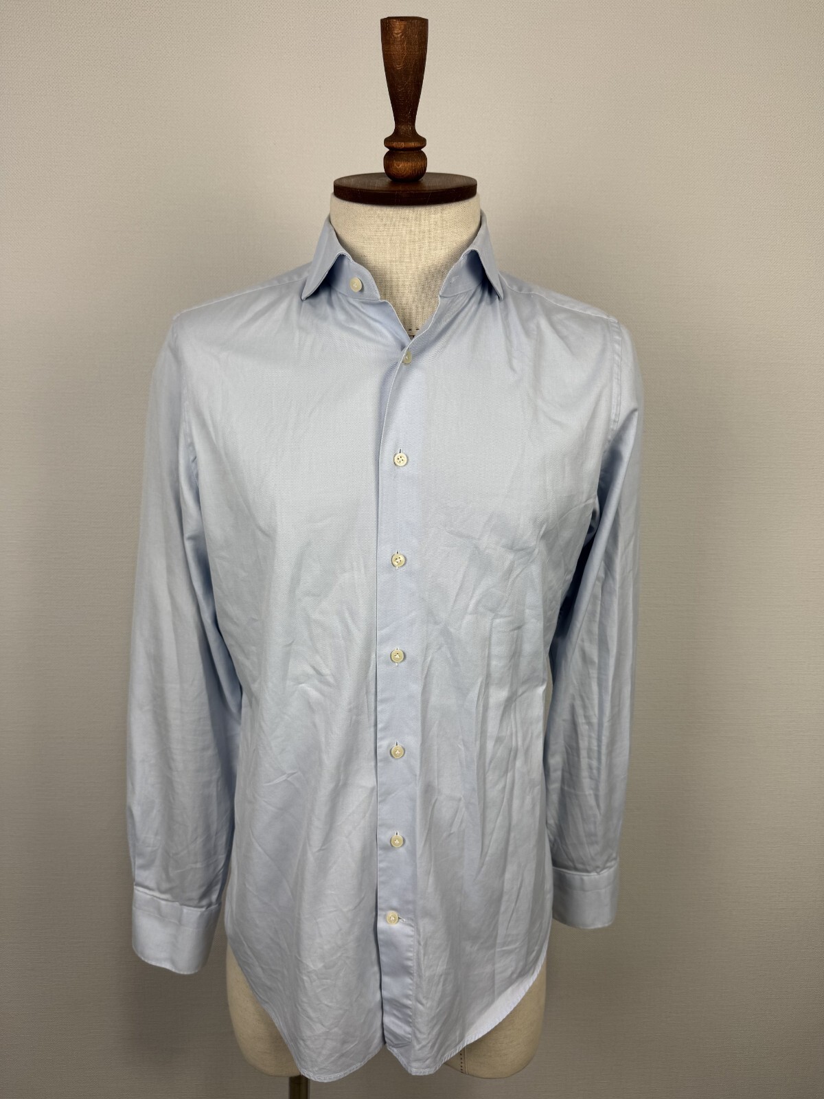 Suitsupply Blue Egyptian Cotton Long Sleeve Extra Slim Fit Dress Shirt Sz 40