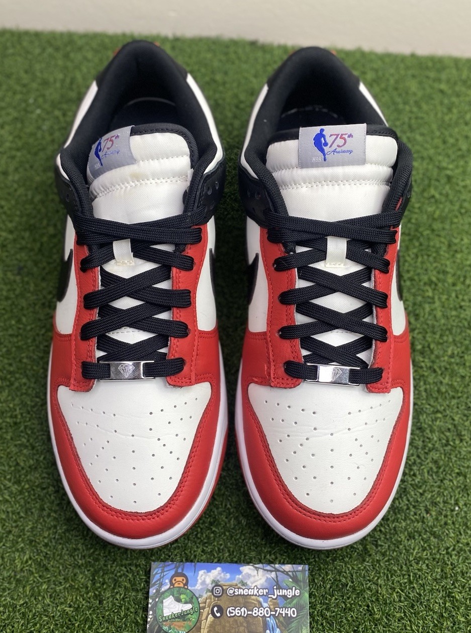Size 10 – Nike Dunk Low Retro EMB 75th Anniversary Chicago Bulls DD3363-100