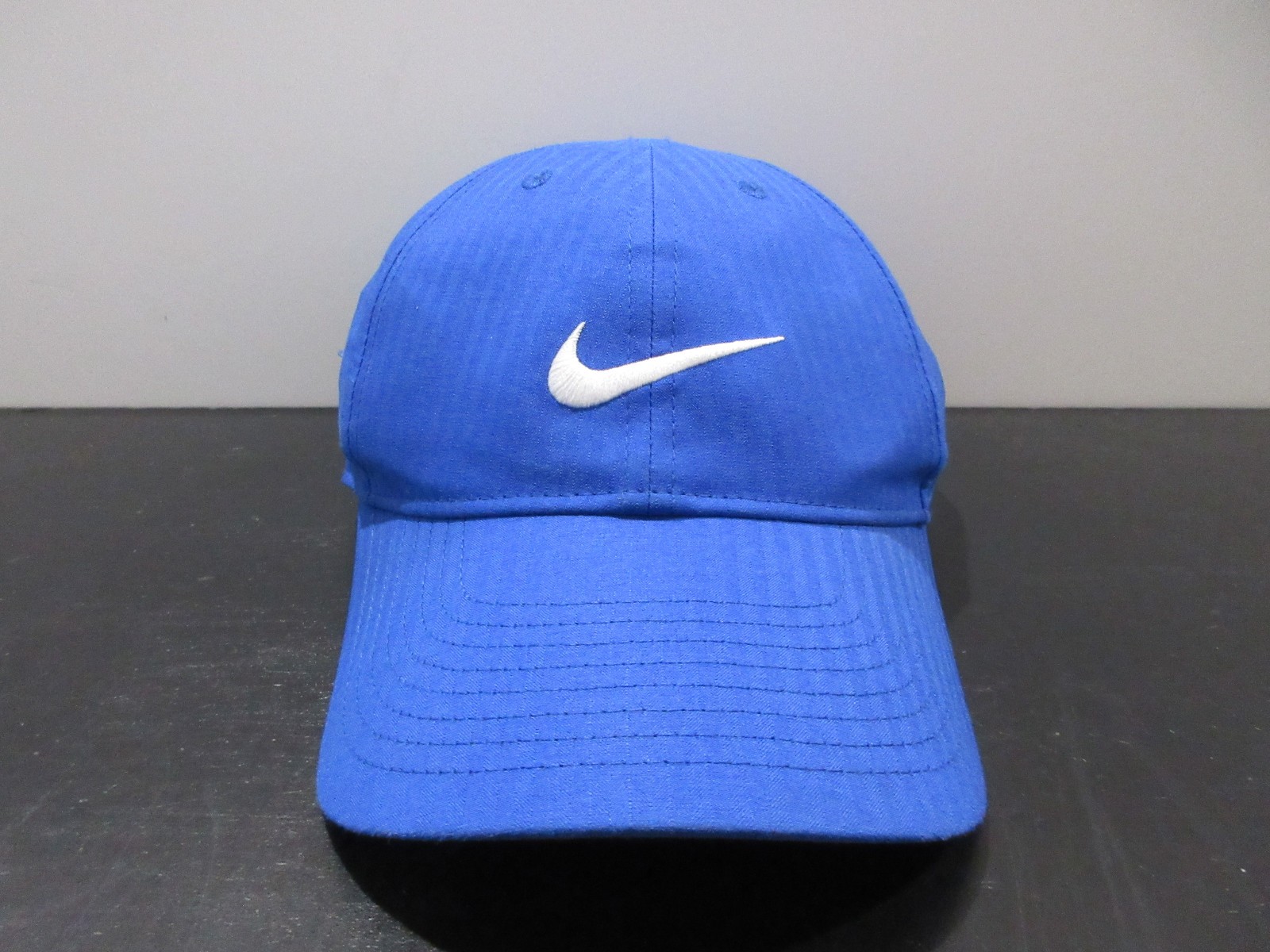 Nike Hat Cap Strap Back Blue White Swoosh Logo Pickle Ball Legacy91 Mens