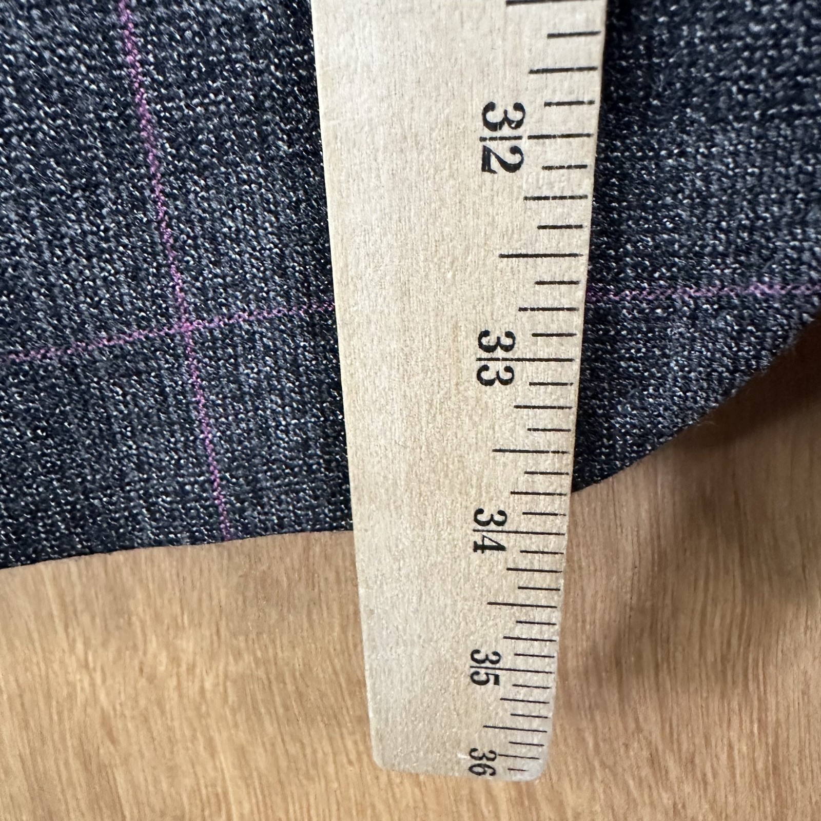 Tiglio Rosso Suit Mens 42R Gray Windowpane 1 Button Wool Super 150 34×28 3 Piece
