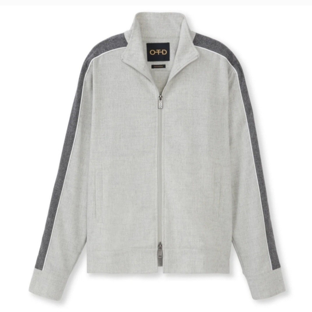 John Varvatos OTD Track JKT NWT Men’s Size Large Grey Full Zip Quiet Luxury