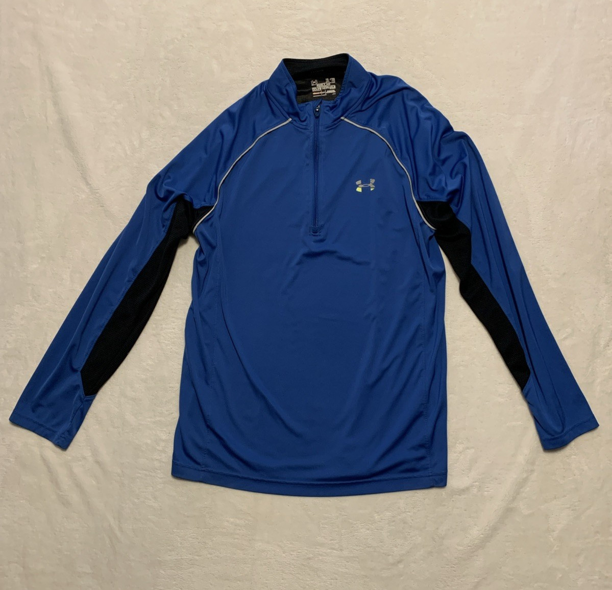 Under Armour Shirt Mens XL Regular Quarter Zip Pullover All Season Gear Run Blue