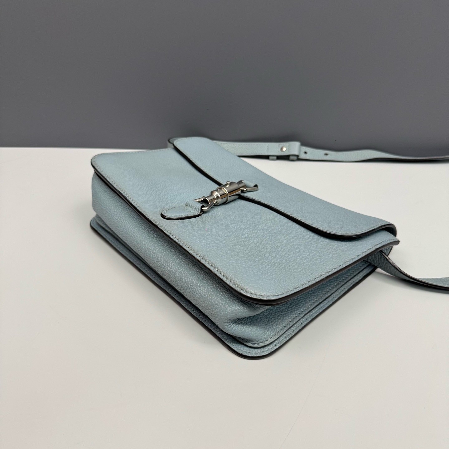 Gucci Pre-Owned Authentic Messenger Bag Sky Blue 26*18*7cm