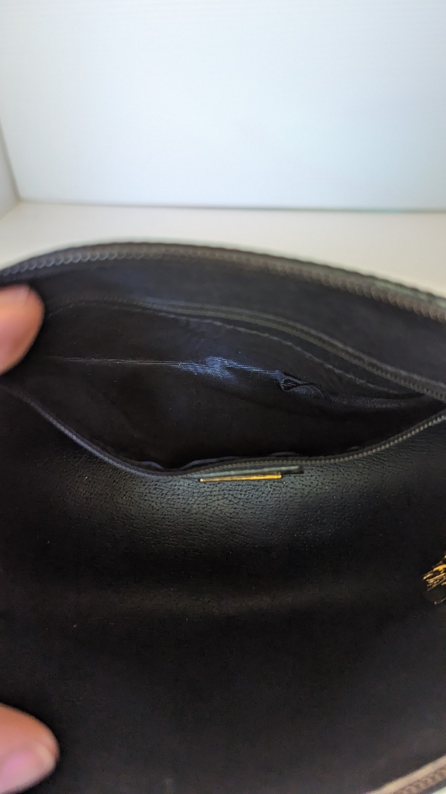 Vintage Gucci GG Supreme Canvas Crossbody Bag Navy Monogram Camera Bag Auth
