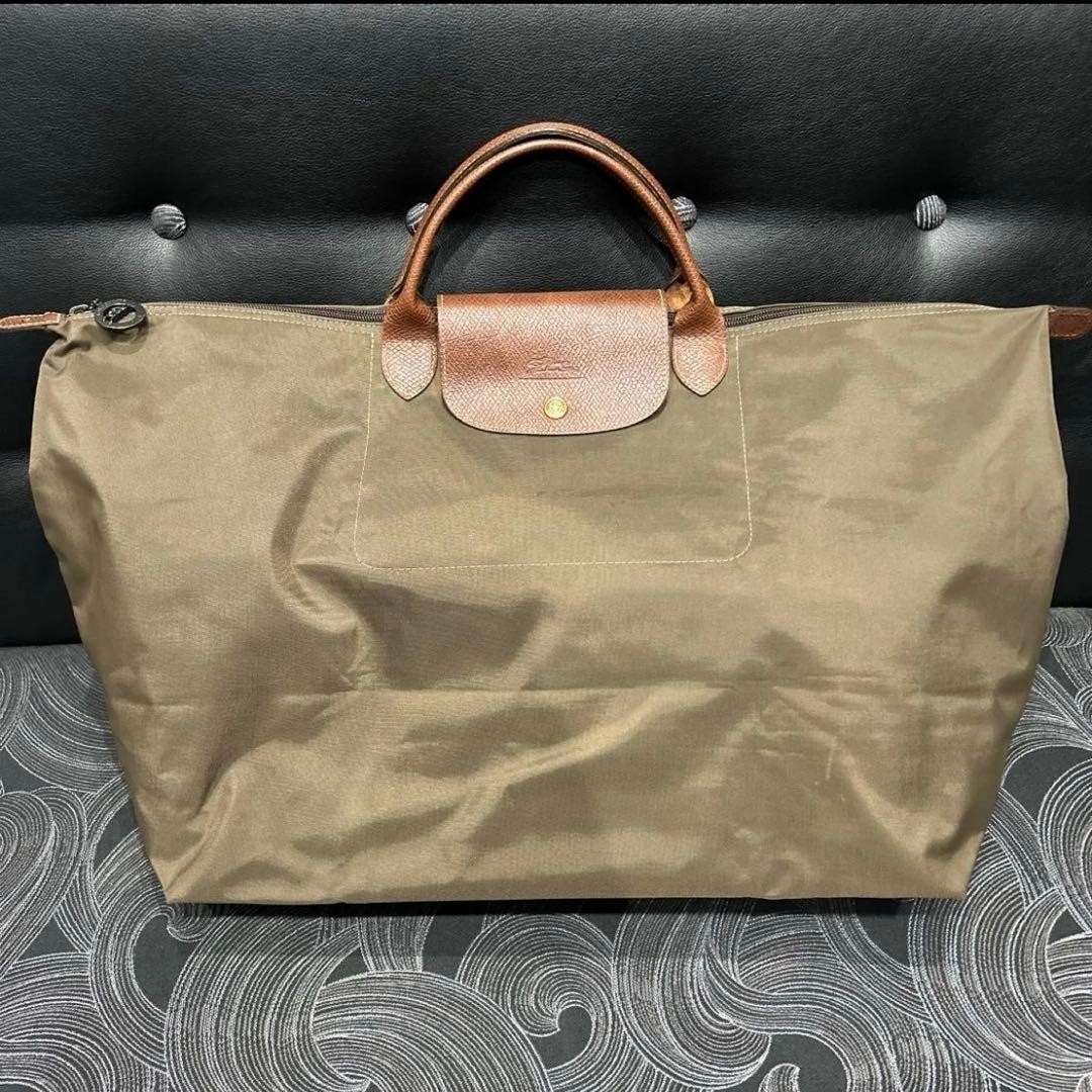 LONGCHAMP Le Pliage Tote Bag Khaki Large Capacity Women’s
