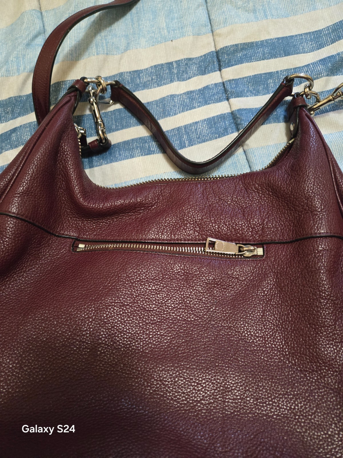 Vintage COACH Mini Ergo Crescent Shoulder Bag 9027 Burgundy Leather