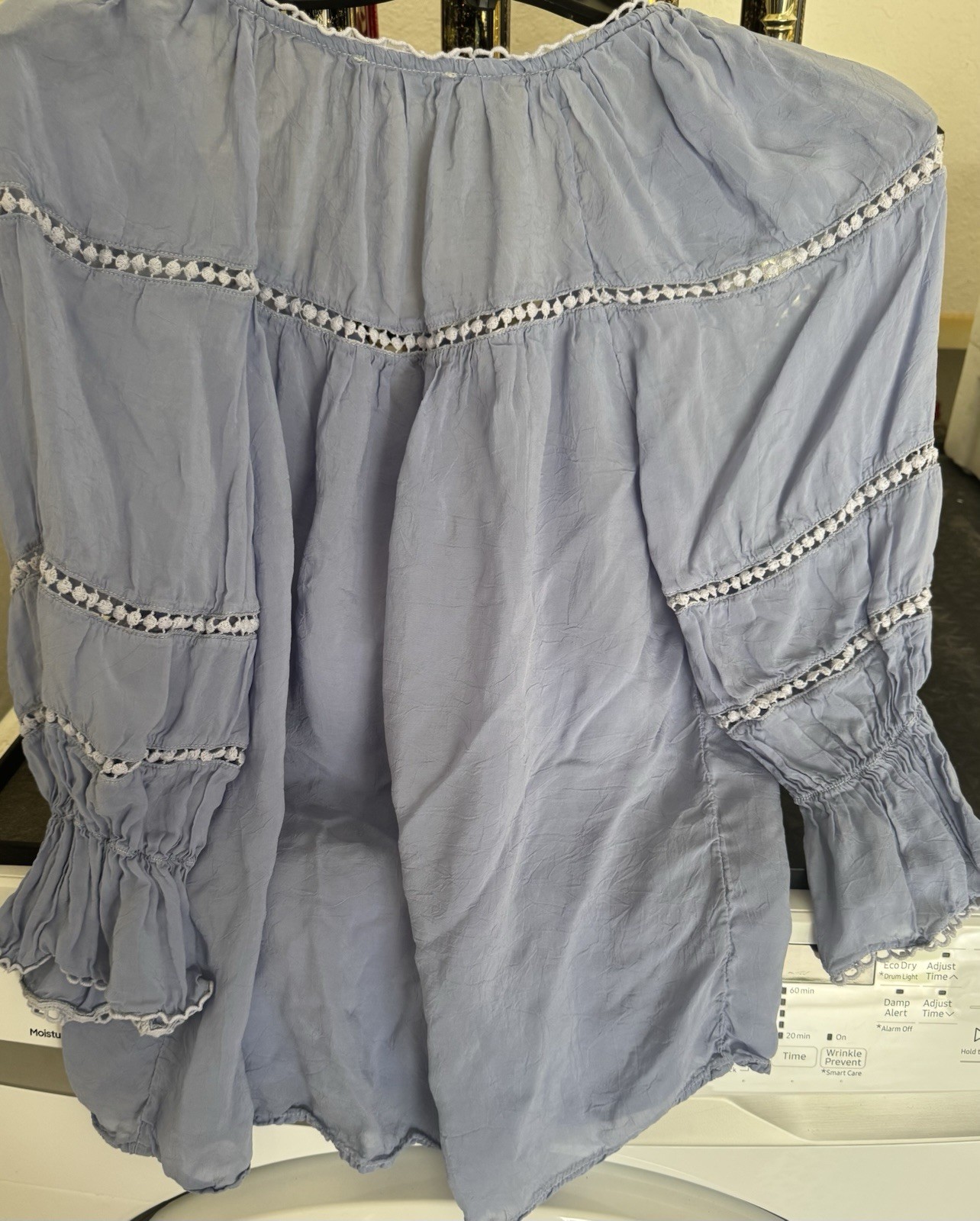 Maven West Womens Blue Blouse 3/4 Sleeve Size S