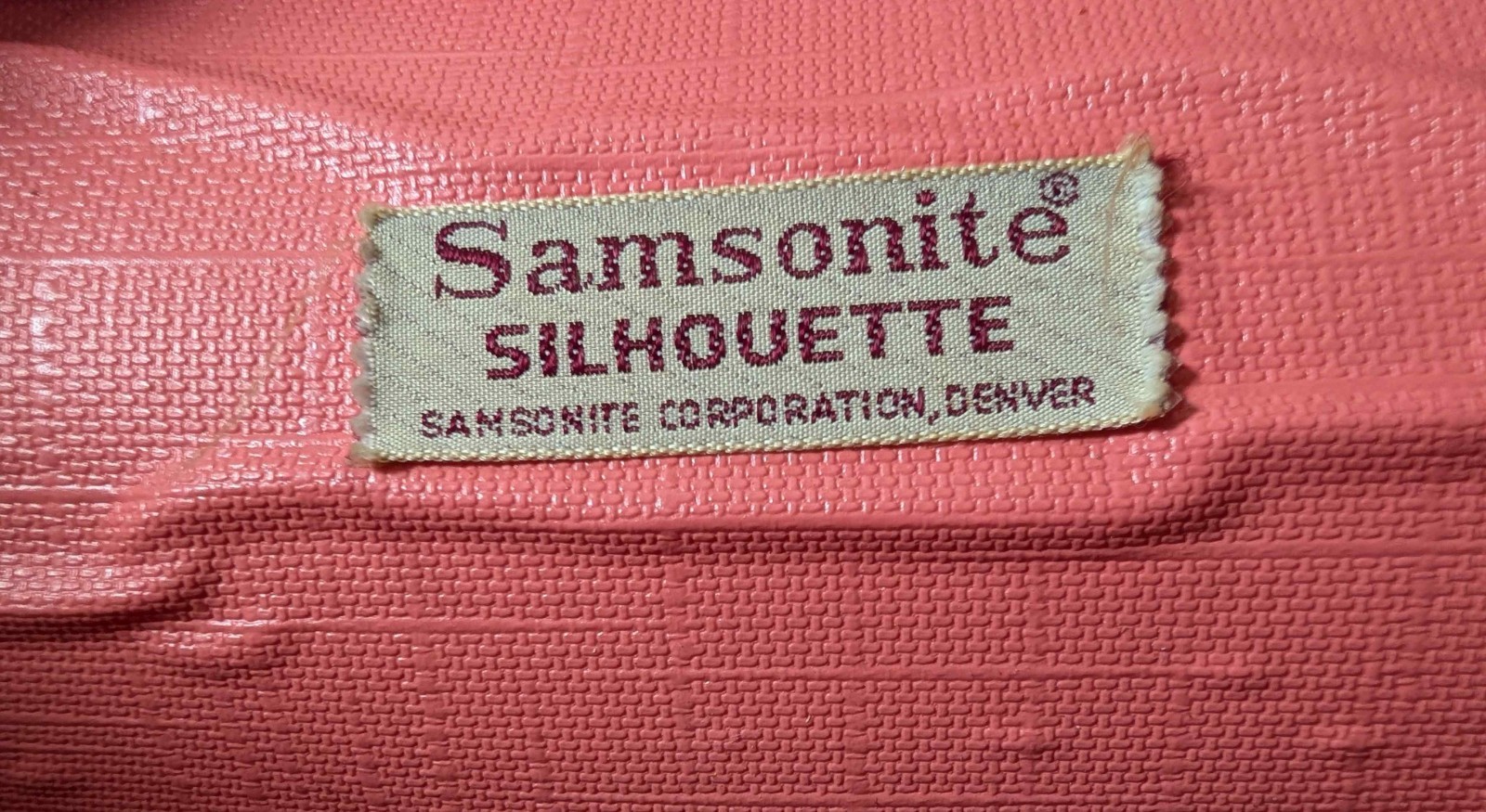 Vintage Samsonite Silhouette Red Vinyl Satchel 14.5in Boxy Tote Carry-on