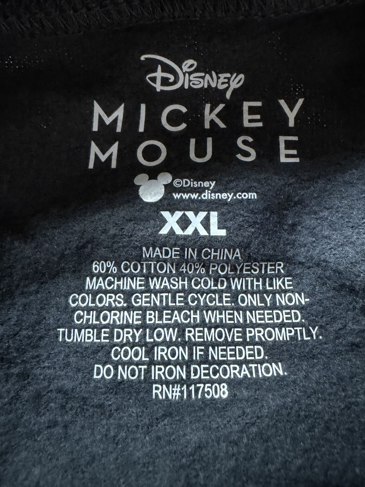 Disney Mickey Mouse Womens Gray Graphic Print Fleece Crewneck Sweatshirt XXL