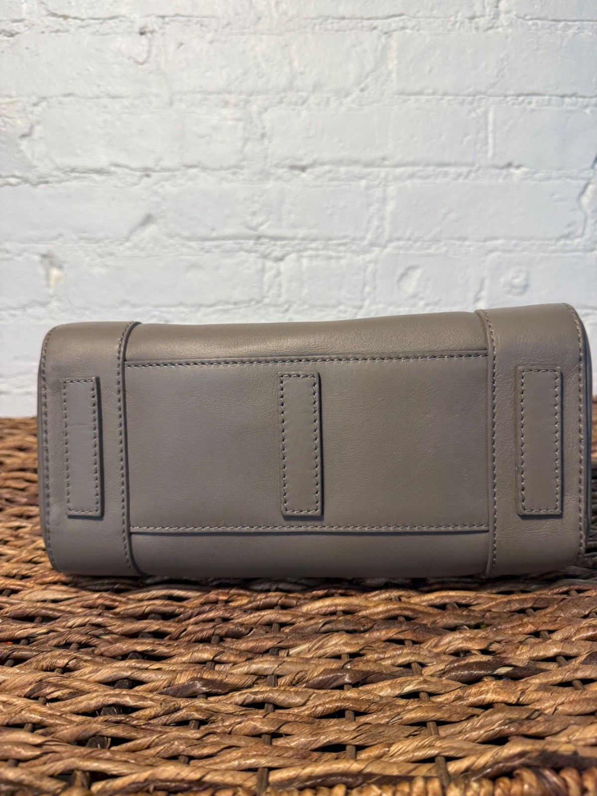 Ralph Lauren Collection Ricky 27 Handbag Grey calfskin leather