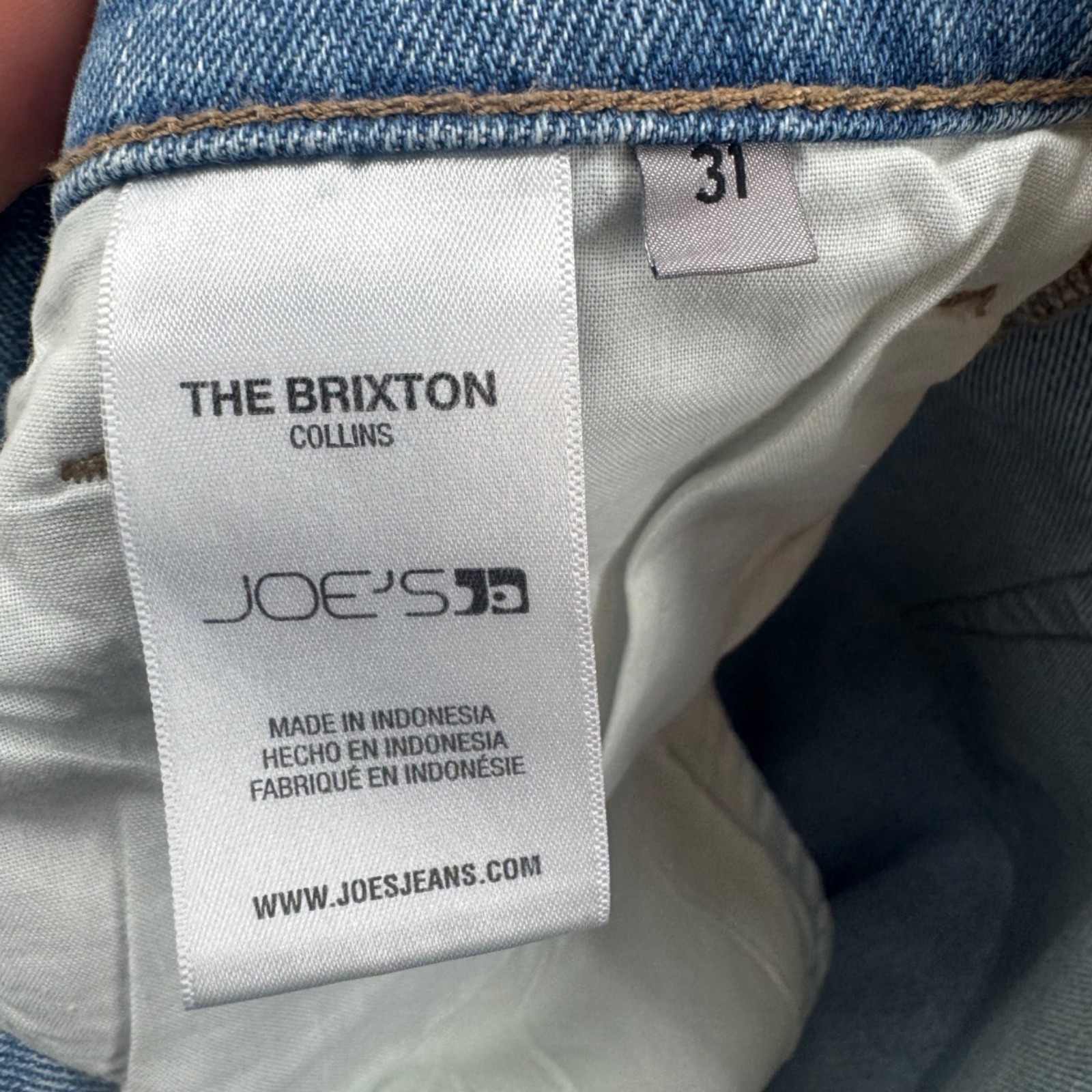 Joes Jeans The Brixton Collins Mens Blue Straight Leg Denim Size 31×32