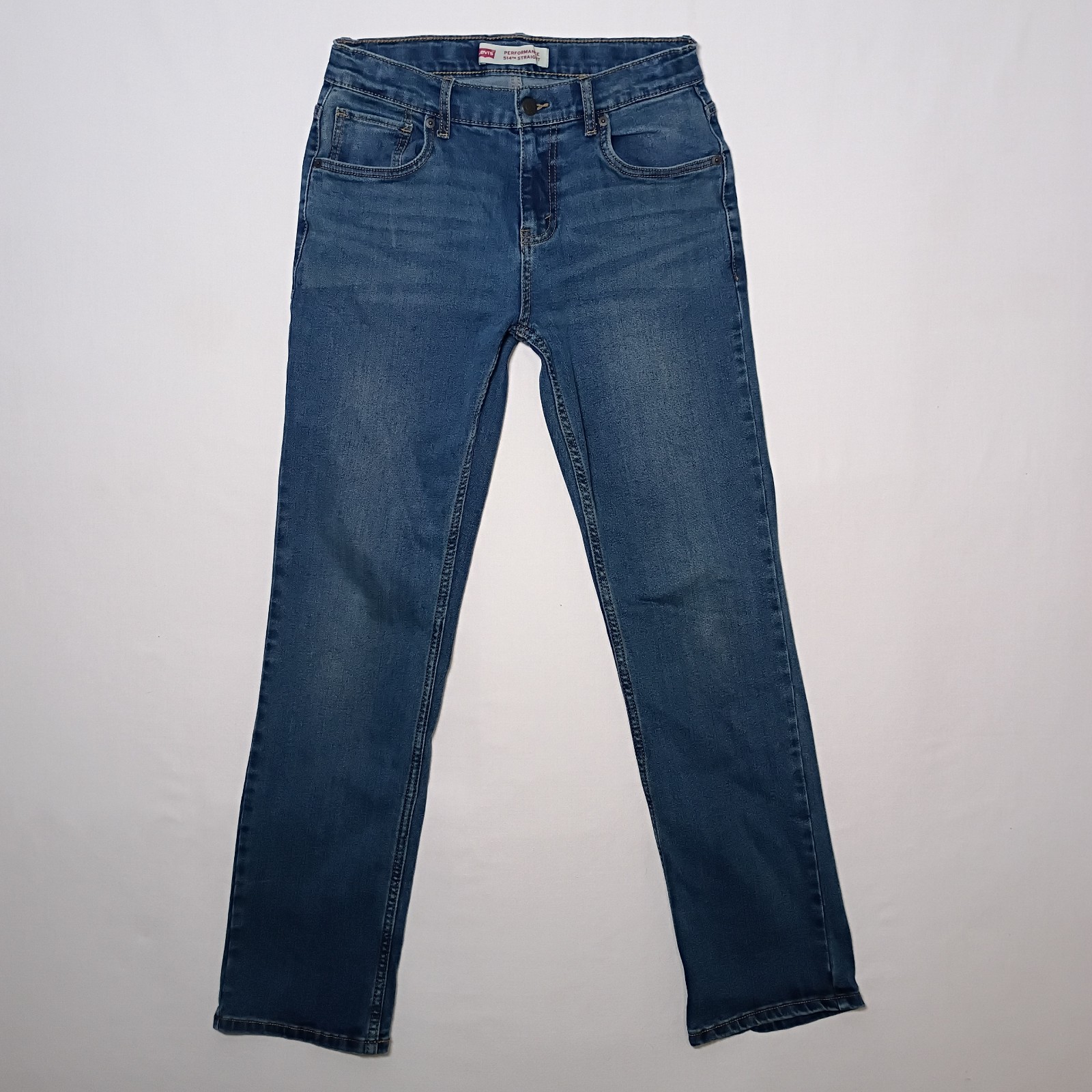 Levi’s 514 Boys Performance Straight Jeans 18Reg 29X31 Dark Blue Wash