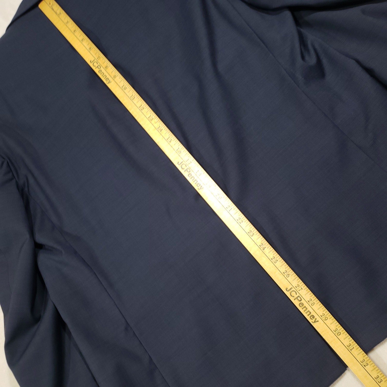 Jack Victor Suit Mens 44R 38W Navy Blue Wool Loreto Two Button Pleated Cuffed