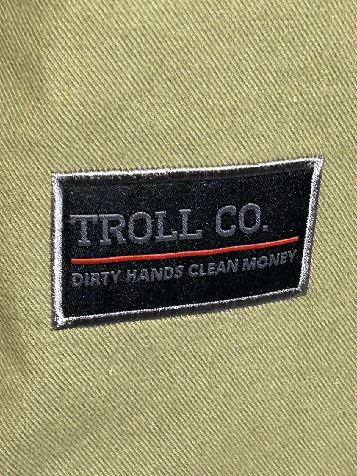 EUC! Troll Clothing Co. Green Gray Sherpa Fleece Lined Snap Jacket Hoodie MEDIUM