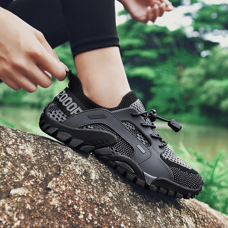 Mens Waterproof Quick Dry Athletic Non-slip Hiking Sports Shoes Outdoor Sneakers