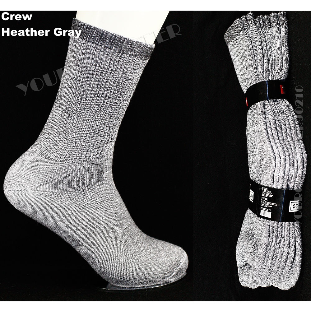 Men Women Sport Heavy Cotton Socks Lot Low Quarter Ankle Crew 9-11, 10-13, 13-15
