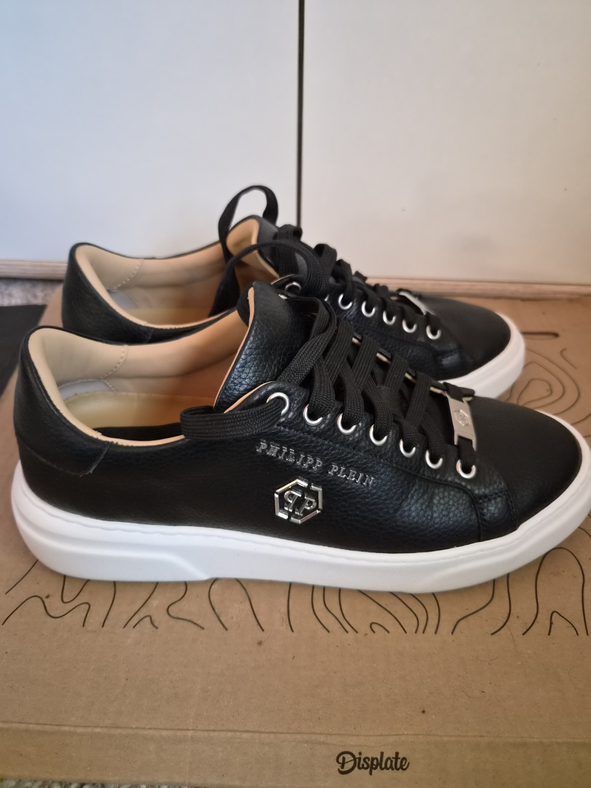 Philipp Plein sneakers size 41, leather, made in Italy, black, white