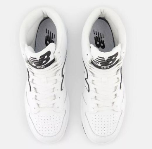 NEW BALANCE 480 SIZE 10 TO 15 MENS WHITE ORANGE BLACK HIGH TOP SNEAKER