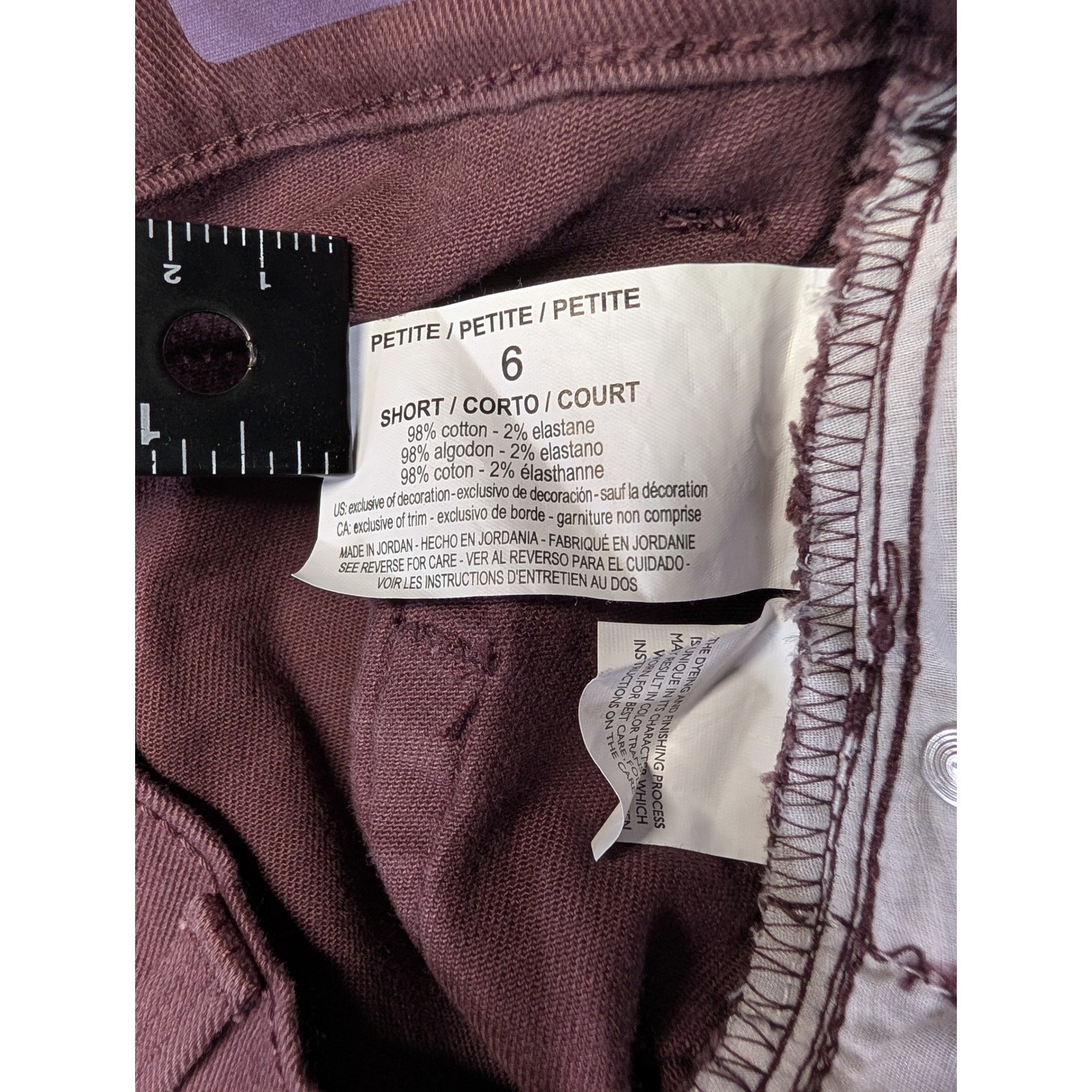 Gloria Vanderbilt Amanda Jeans Womens 6P Mauve High Rise Tapered Leg 6 Short