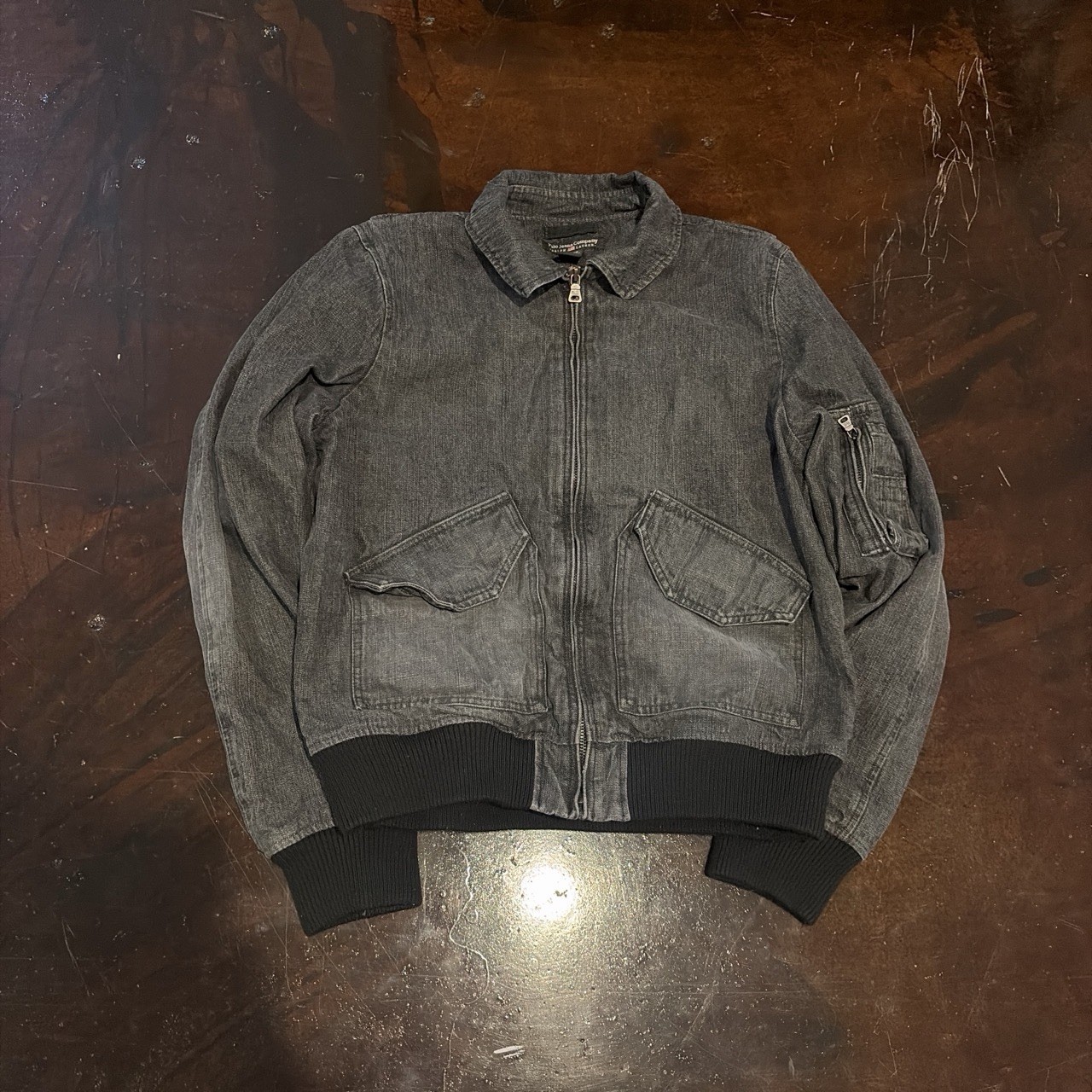 Vintage Polo Jeans Co. Women’s Black Denim Bomber Jacket Size XL