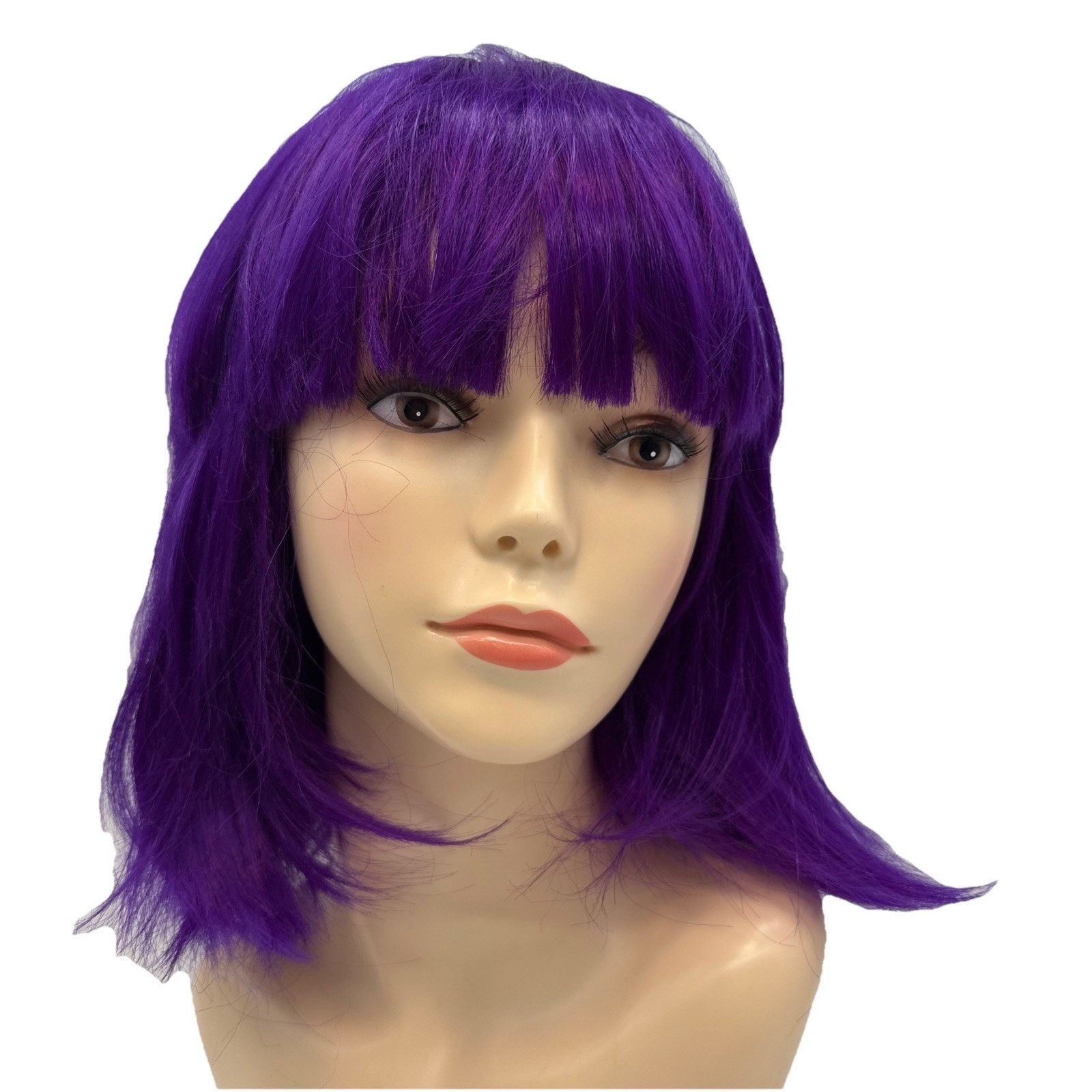 Wig Purple Bob Style Synthetic Fiber Mardi Gras Costume Cos Play Halloween Wig