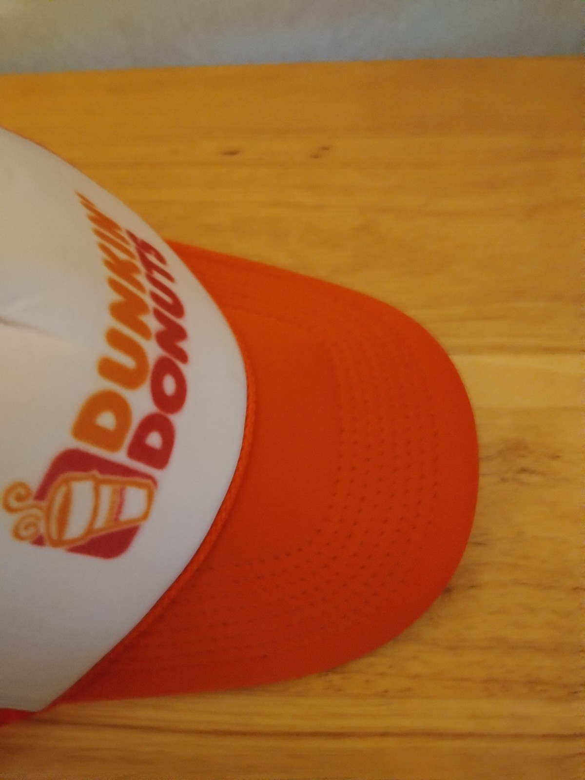 Dunkin Donuts Trucker Snapback Hat Orange/White Mesh Back Men’s Nissun Cap