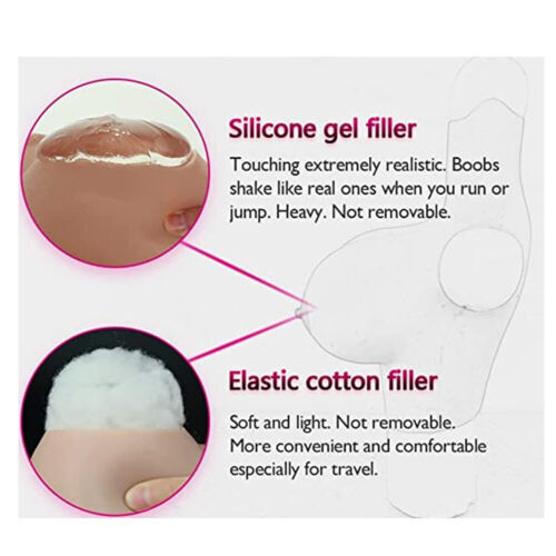Realistic B-H Cup Silicone Breast Forms Breast Plate Fake Boobs For Crossdresser