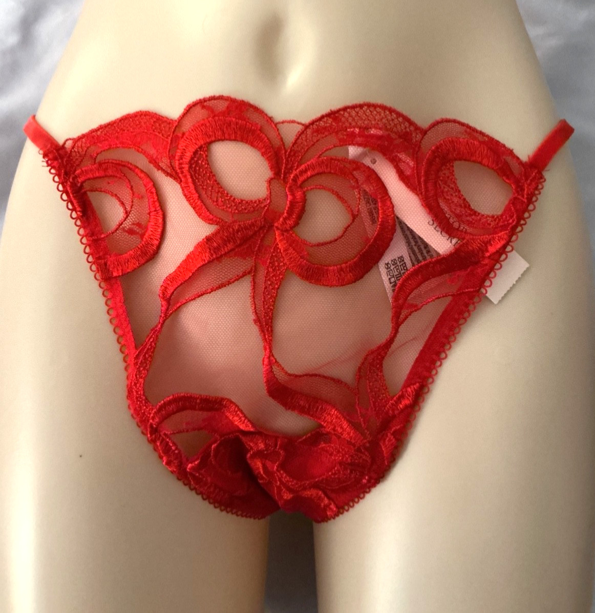 Victoria’s Secret Dream Angels Tied-with-a-Bow Embroidery V-String Panty (EF363)
