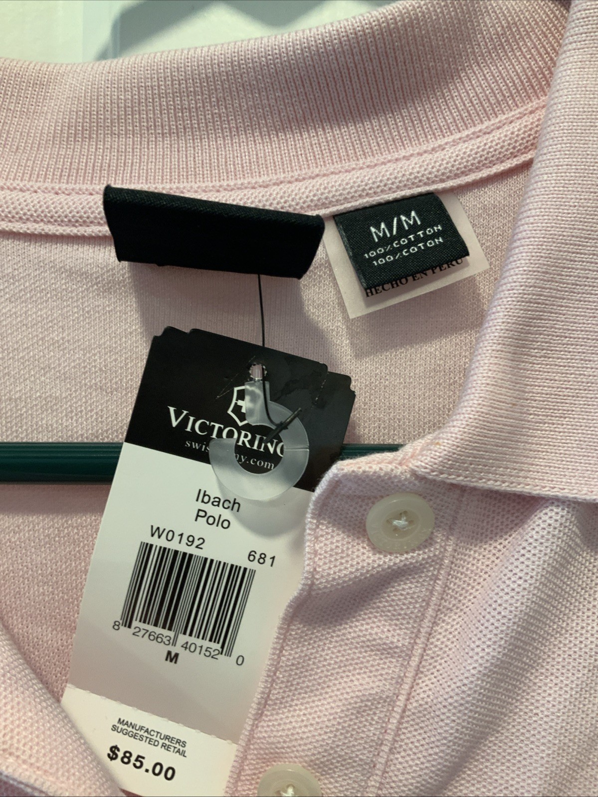 Victorinox Pink Polo Shirt New Tailored Fit Ibach Women’s Medium