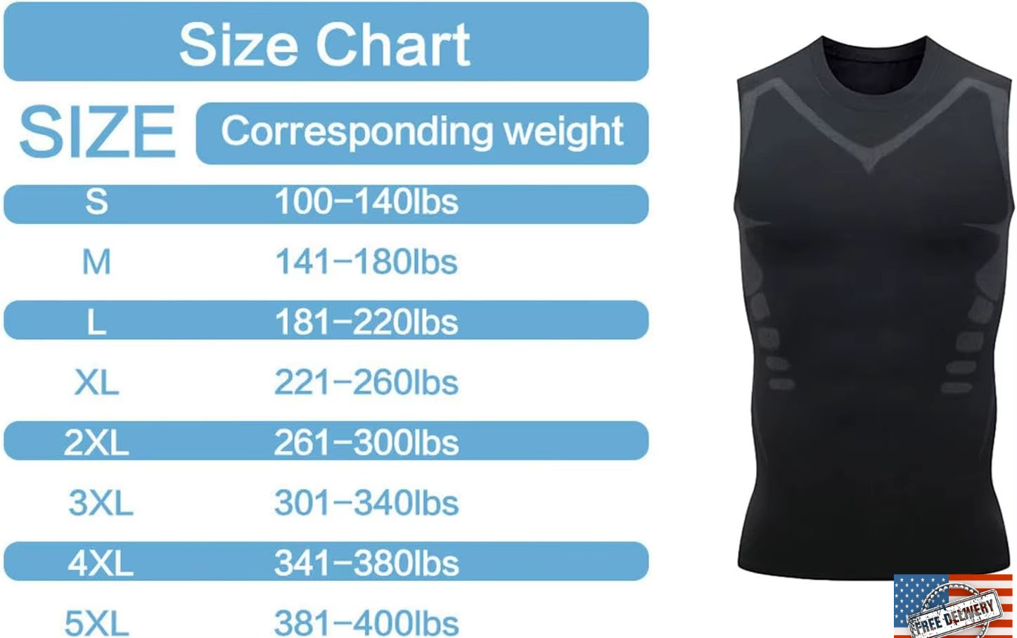 Men Compression Shirt Version Ionic Shaping Sleeveless Vest Sport Tank Top S-2XL