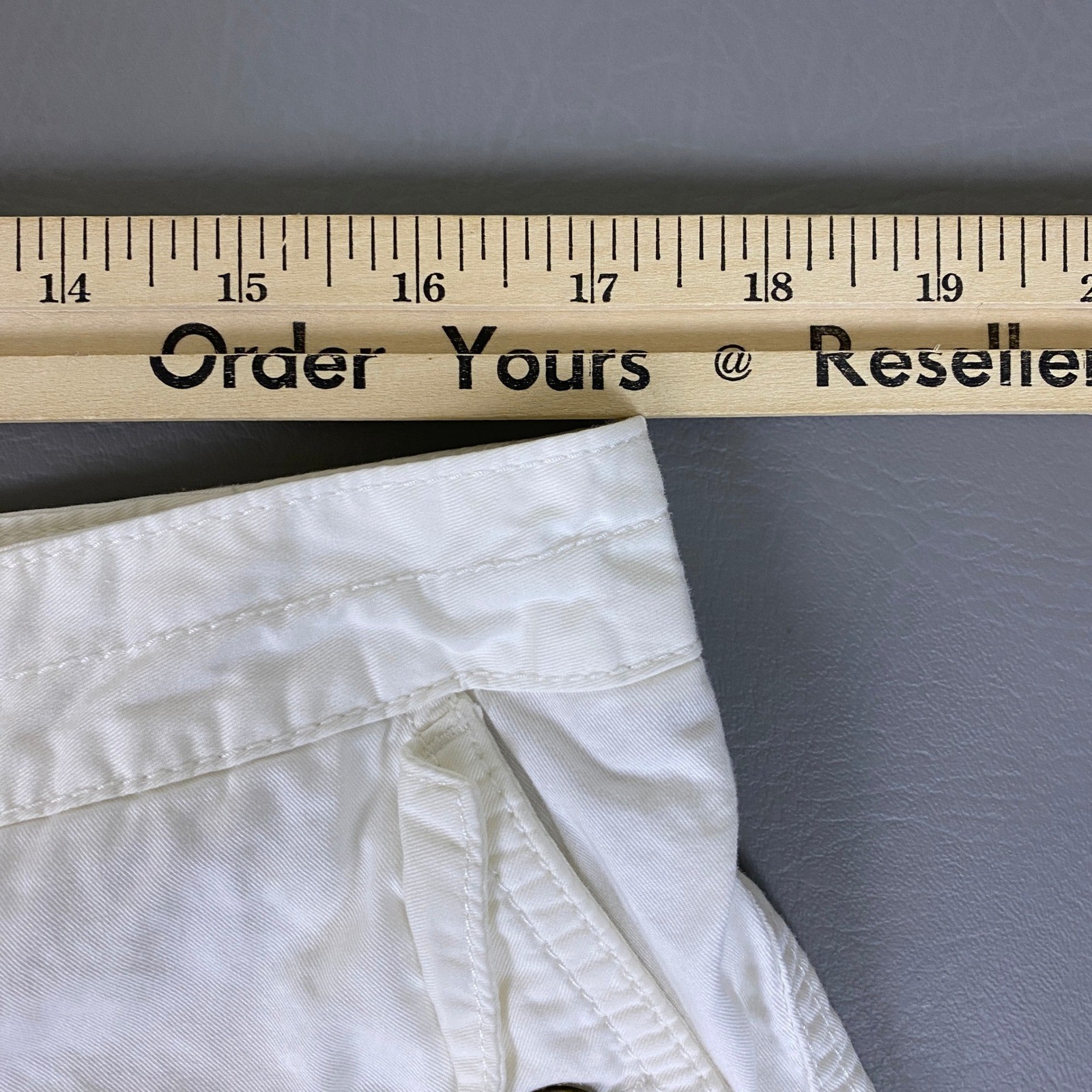 Merona Cargo Capri Pants Women’s Size 16 White Cotton Fit 4 Drawstring Hem