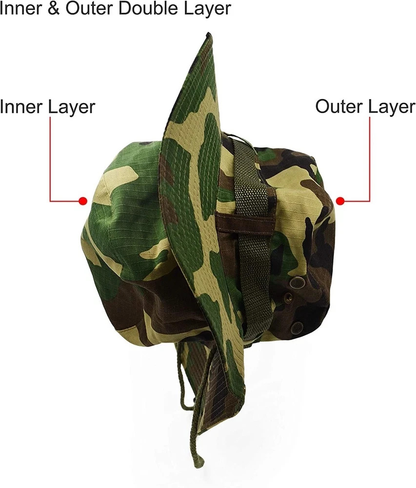 Tactical Boonie Hat Bucket Cap Military Camo Wide Brim Sun Bush Booney Fishing