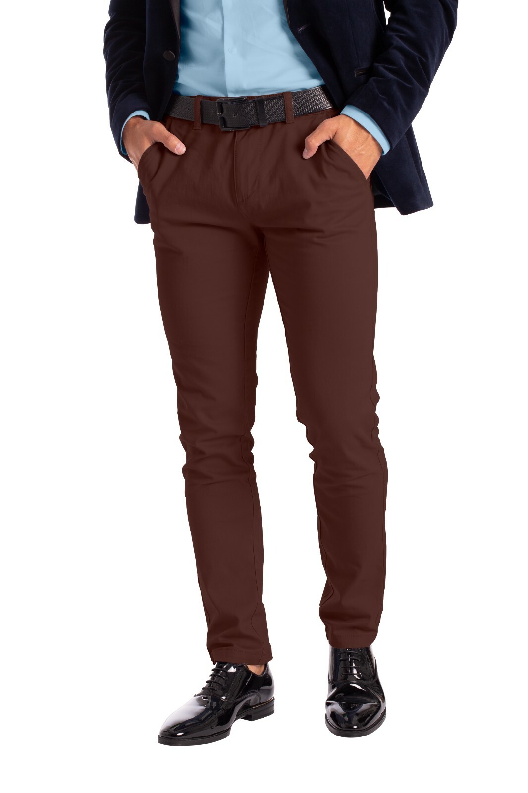 Men’s Stretch Formal Pants Slim-Fit Casual Pants –