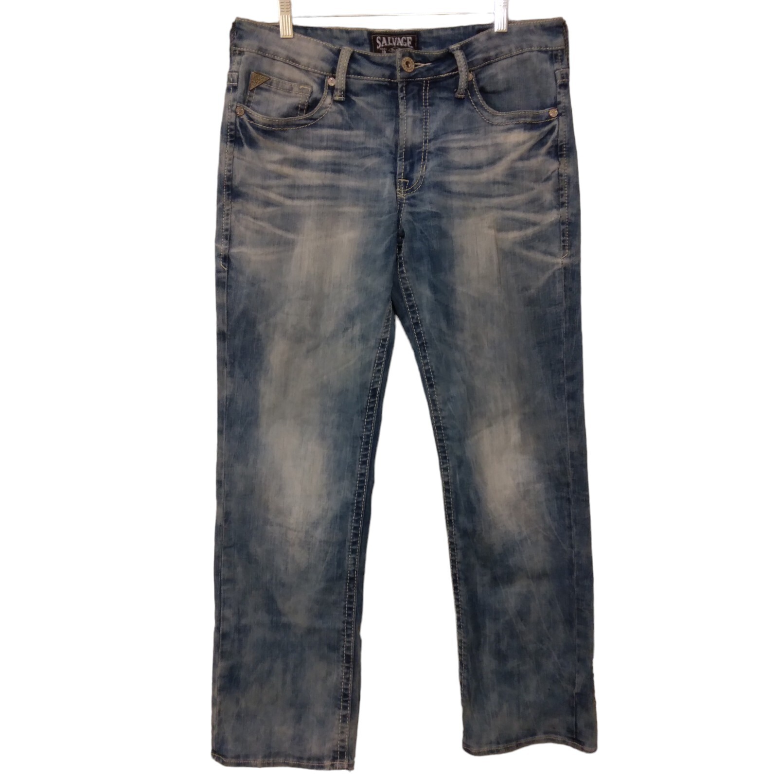 Salvage Anarchy BKE Buckle jeans mens 32R blue denim relaxed straight 35×31