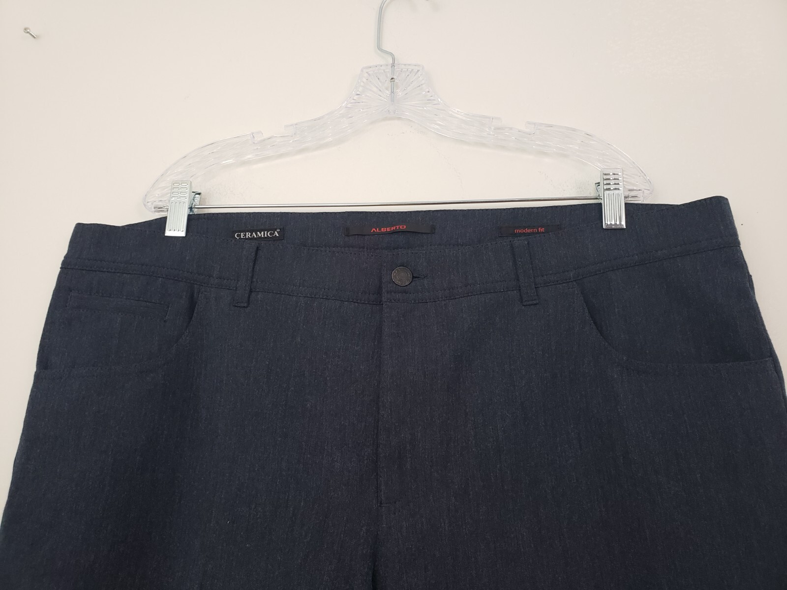 (Ju) Alberto Ceramica Men’s Pants Size 40″x29″ Modern Fit Heather Blue Poland