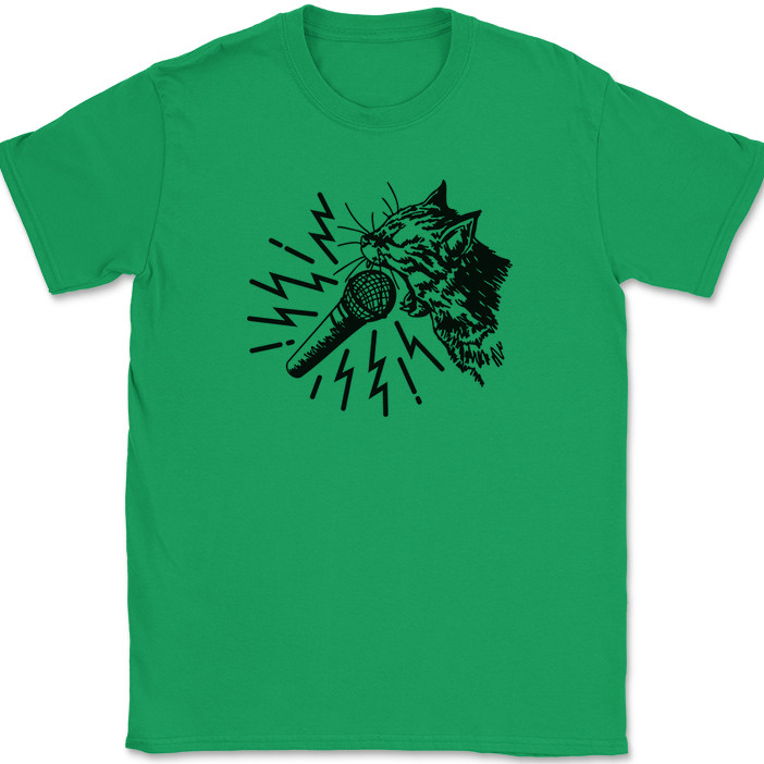Cat Rock Screamo T-Shirt Funny Kitten Feline Band Hiss Music Tee
