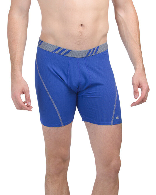 Adidas Men’s Boxer Briefs 2 Pack S 28-30 Bold Blue Grey Performance Fit MSRP$26
