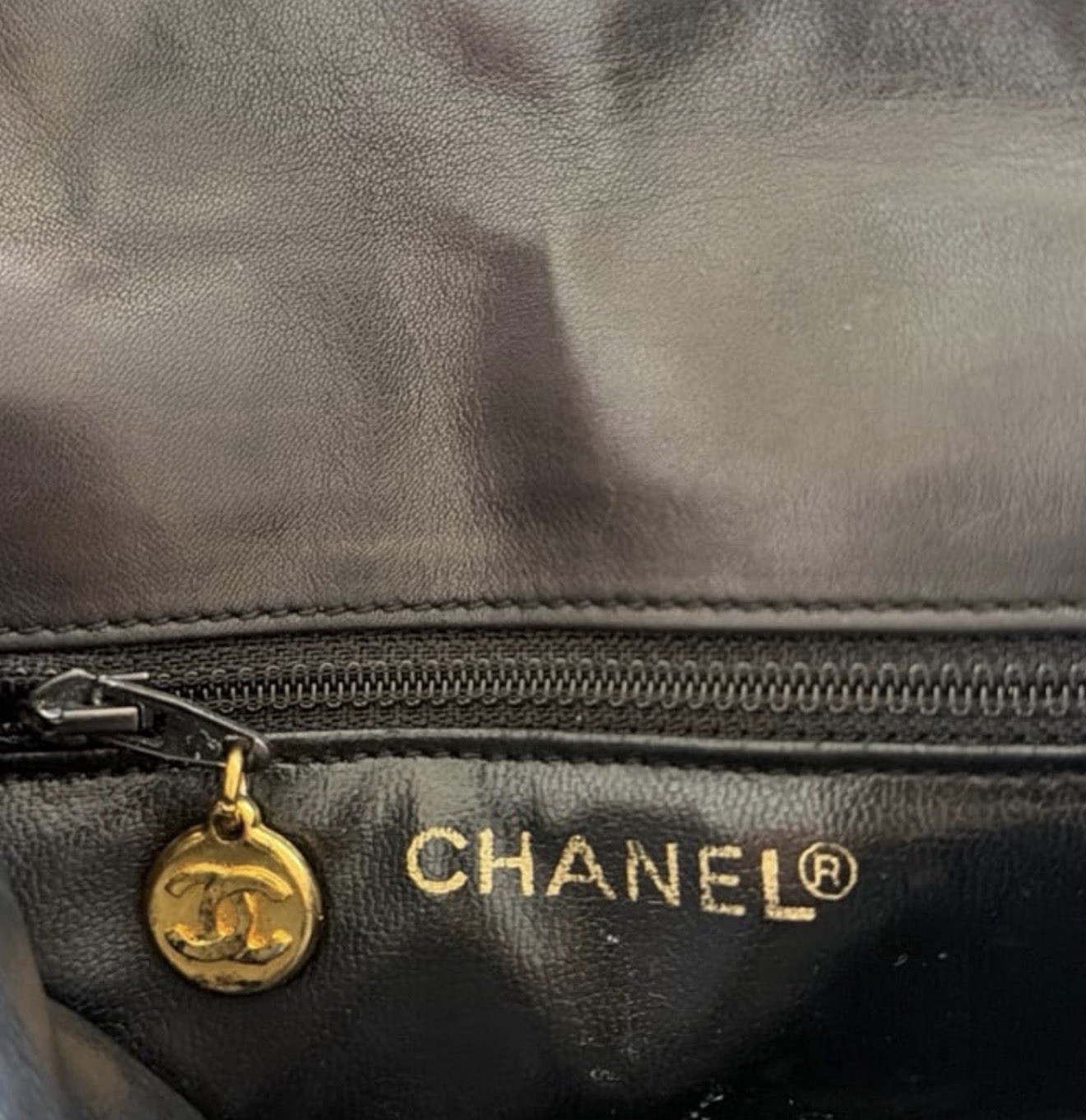 Authentic CHANEL Black Quilted flap CC belt waist bag Turn Lock Gold chain Strap