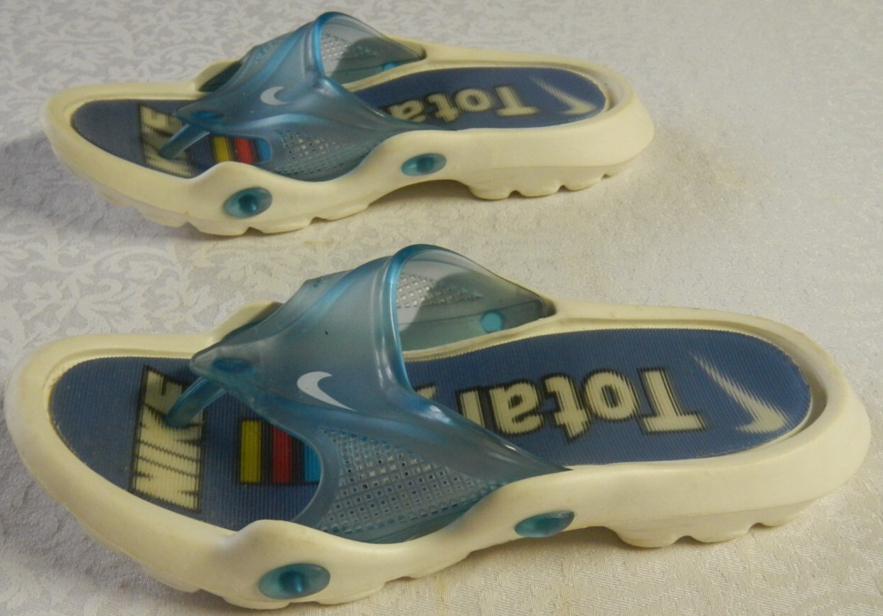 Nike Total 90 T90 Sandals Flip Flip White Size EU 41 USA Men 8 Women 9.5 2000