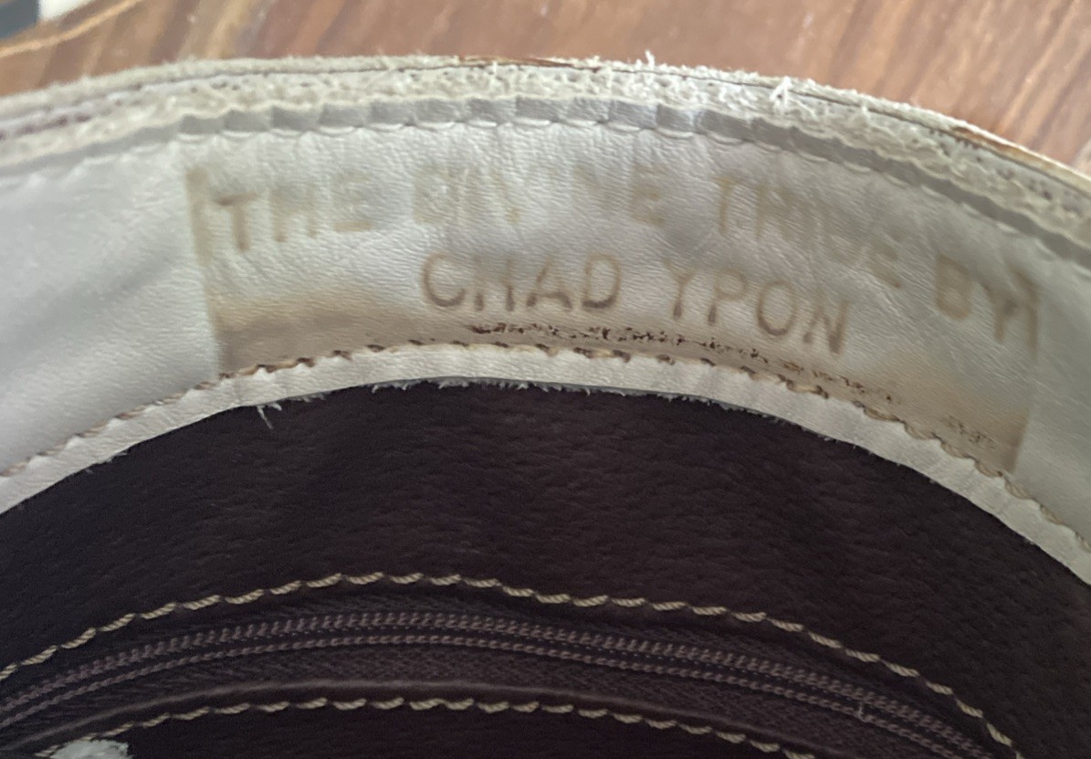 Divine Tribe by Chad Ypon Leather Shoulder Messenger Bag Beige/Turquoise RARE