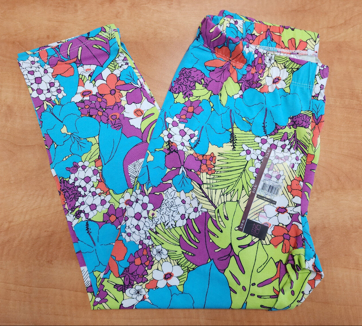 No Boundaries Womens Capri Legging Juniors Size S, M, L, XL, XXL, XXXL Floral
