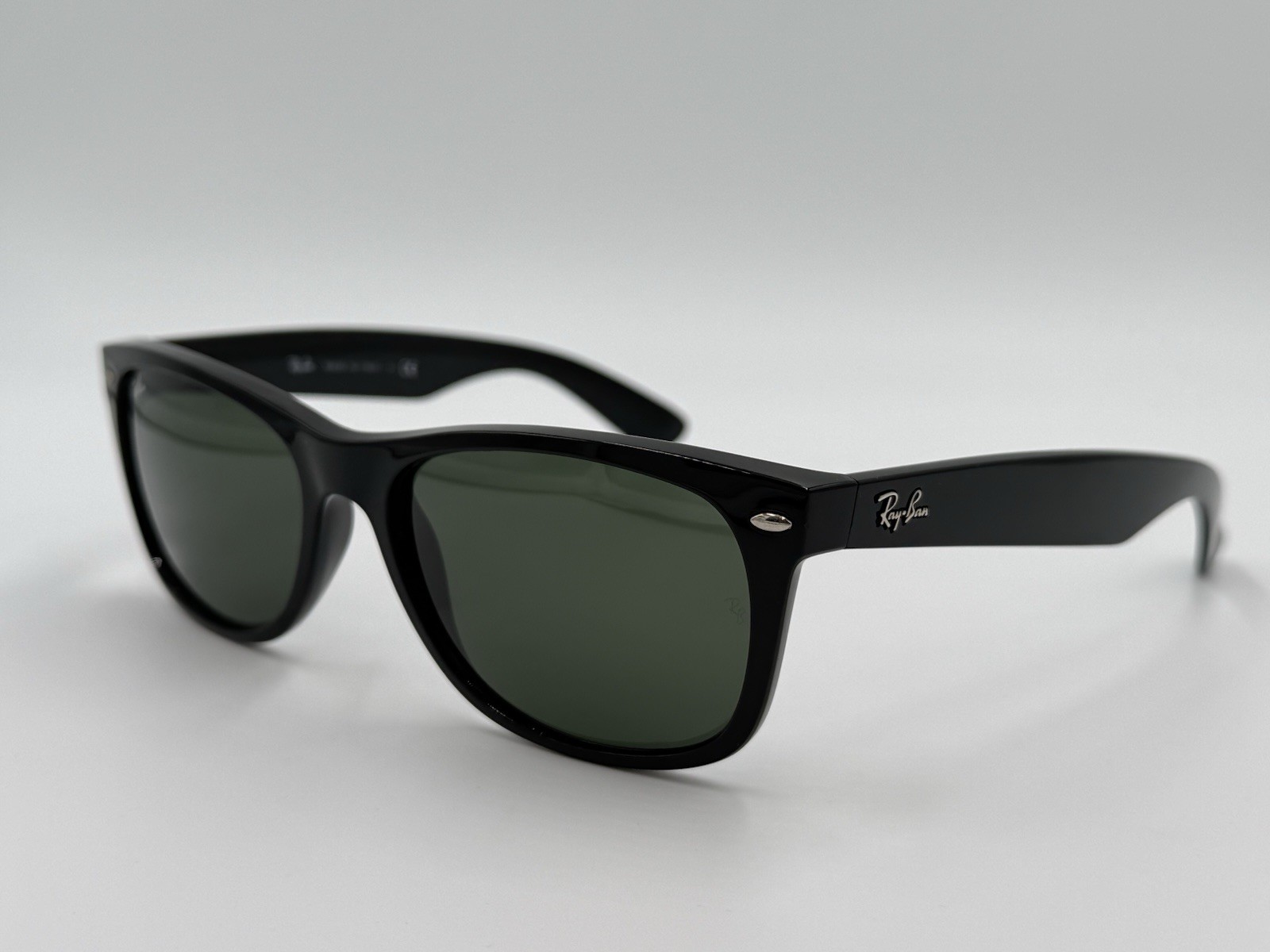 RAY BAN RB2132 901 58mm NEW WAYFARER Black; Green Classic G15 AUTHENTIC ITALY