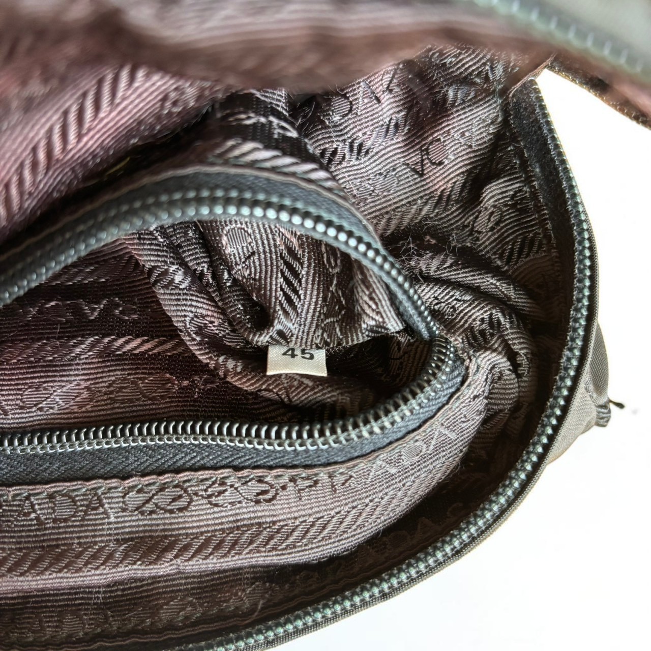PRADA Handbag Black Tassel Logo Vintage Nylon