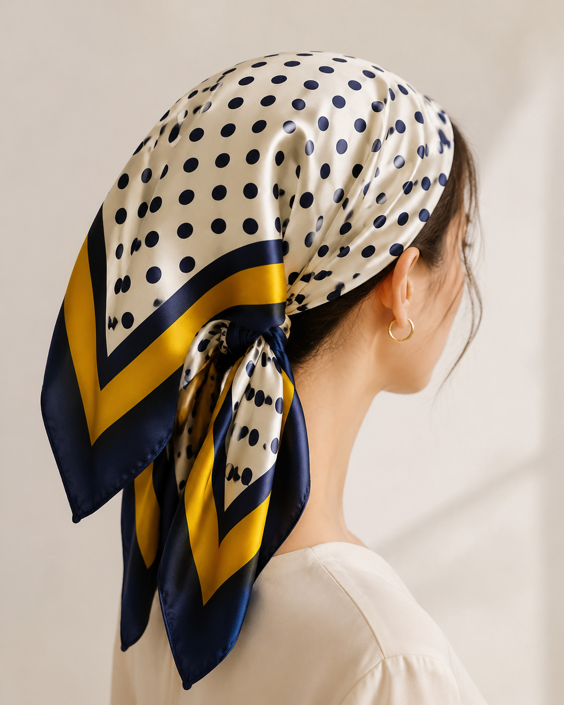 3-Pack Silk Like Satin Square Scarf 70x70cm, Floral Head Neck Hair Scarf