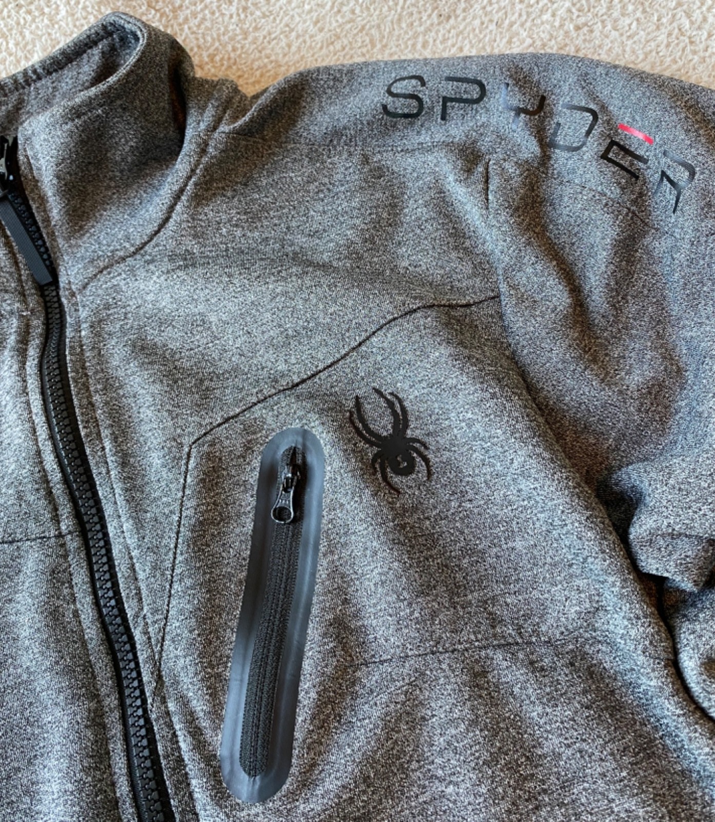 Spyder Active Full Zip Breathable Moisture Wicking ProW=B Jacket Gray Men’s M