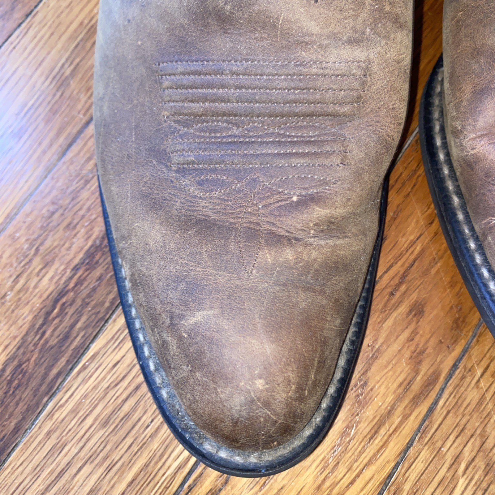 ARIET Heritage 34725 Cowboy Boots Western Brown Leather Mens Size 10D